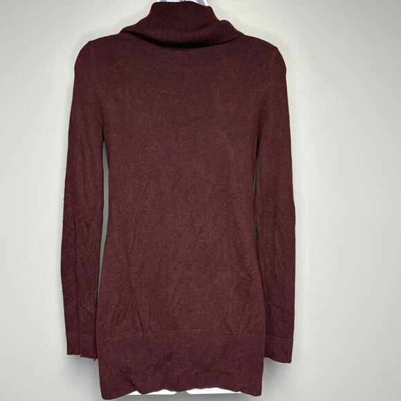 Loft Purple Maroon Cozy Cowl Neck Knit Tunic Sweater Womens Sz XS - Picture 2 of 4